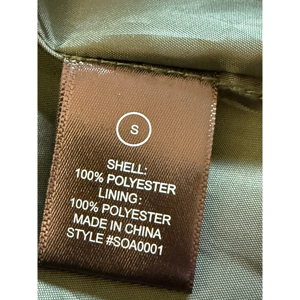 Fashion Nova SOA0001 Olive Green Longline Open Front‎ Overcoat Jacket Small - Picture 5 of 7